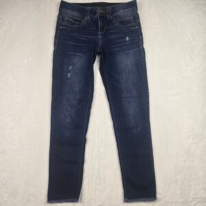 Democracy Jeans Womens 2 Skinny‎ Denim Blue Jeans Dark Wash No Tags